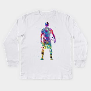 Soccer Player Kids Long Sleeve T-Shirt